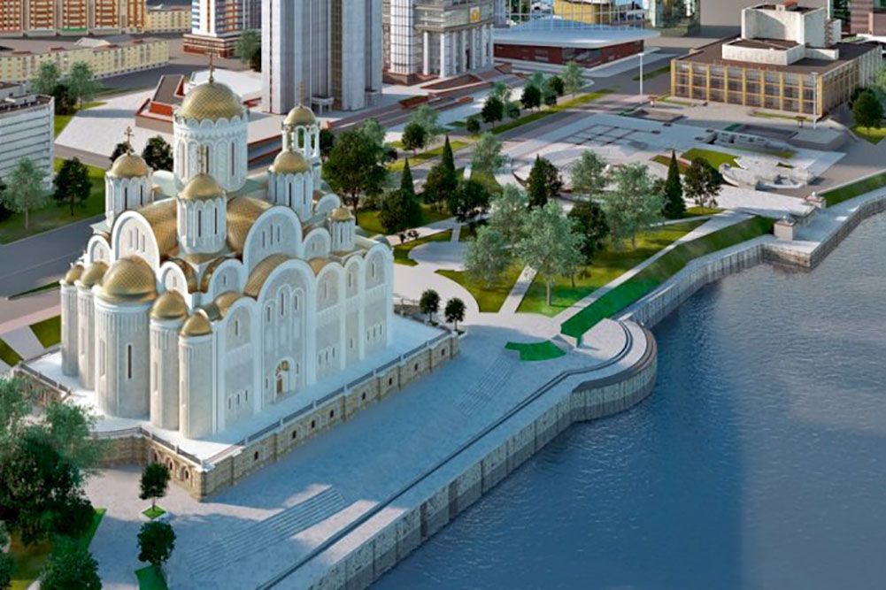 Шипулин, Дацюк и Емельяненко поддержали строительство собора святой Екатерины в центре уральской столицы
